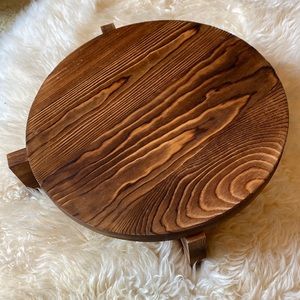 Wood 3 piece stand. 12” round